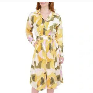 French Connection Yellow and Green Midi Dress
